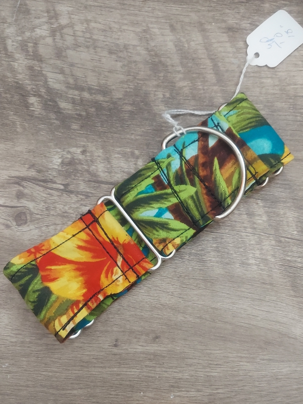 Tropical Hibiscus Handmade Custom 2" Martingale Dog Collar - NWT